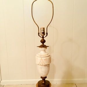 Solid Marble and Brass Vintage Lamp
